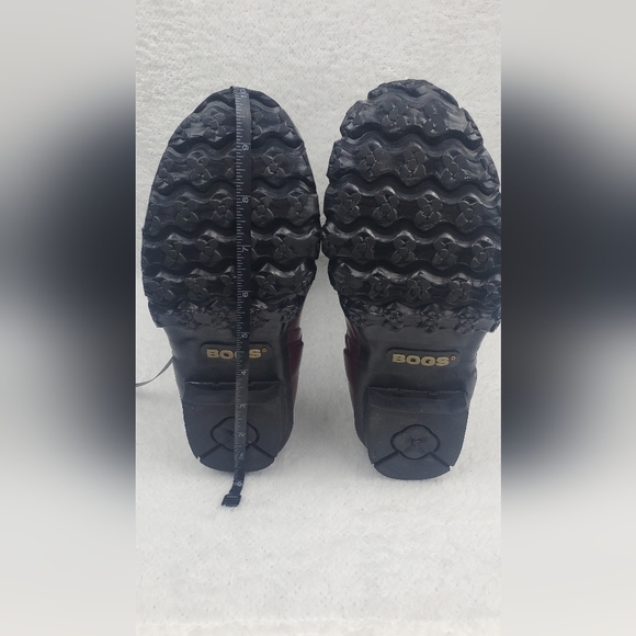 BOGS Alex Solids Lined Rain Boot Women's 6 Ribbon Black Brown Port Red - Picture 8 of 11